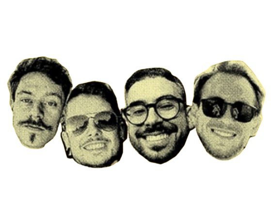 Os quatro integrantes do Caju Elétrico